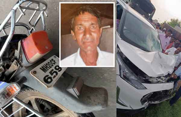 भरधाव कारने दुचाकीला उडवले, एकाचा मृत्यू, एक गंभीर, गंगापूर तालुक्यातील दुर्घटना