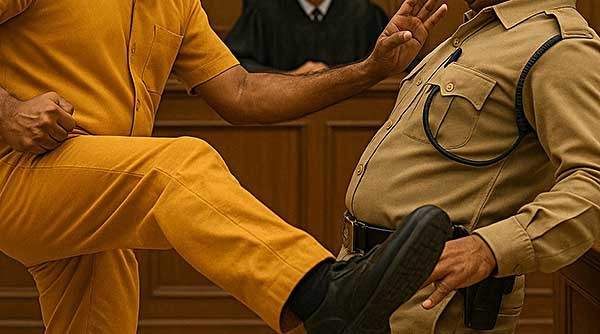 ड्रग्जमाफिया अजय ठाकूरने भरकोर्टात सहायक फौजदाराच्या छातीत मारली लाथ!, छ. संभाजीनगरातील घटनेने पुन्हा पोलिसांच्या सुरक्षेवर प्रश्नचिन्ह