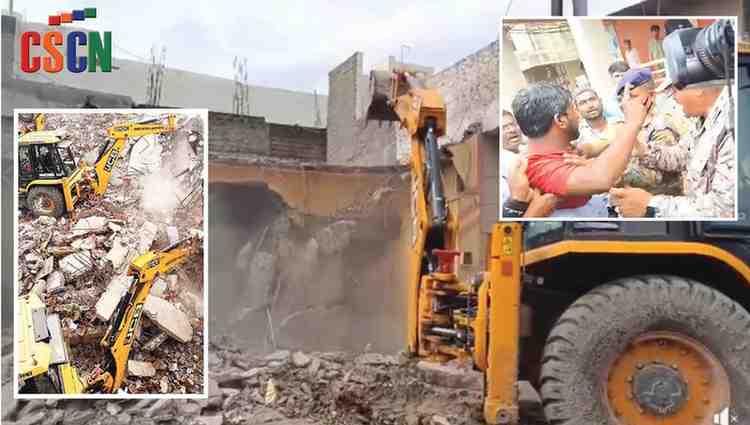 ३०० पोलिसांच्या बंदोबस्तात नारेगावमध्ये १७५ मालमत्तांवर चालला बुलडोझर, वाळूज एमआयडीसीतील ५५० अतिक्रमणे उद्ध्वस्त
