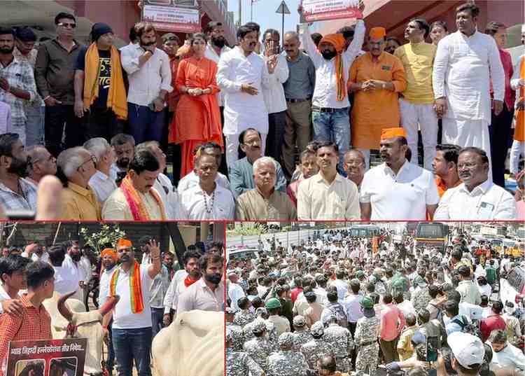 छ. संभाजीनगरातही आता ‘यूपी पॅटर्न’ : अवैध कत्तलखान्यांवर चालणार बुलडोझर!;  मनपाकडून प्लॅन आखणी, गोरक्षकावरील प्राणघातक हल्ल्यानंतर हिंदुत्ववादी संघटना आक्रमक, क्रांती चौकात आंदोलनानंतर चिकलठाण्यात हल्ला झालेल्या ठिकाणी घुसण्याचा प्रयत्न