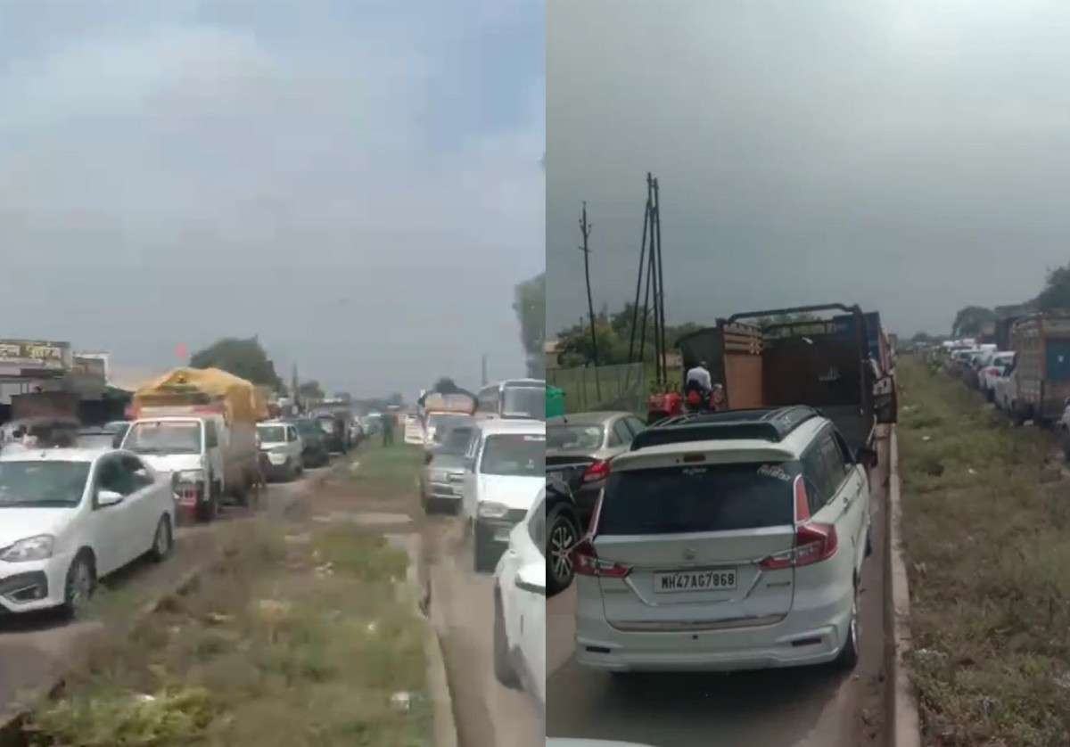 भवनमधील पूल नऊ वर्षांपासून अर्धवट; त्यातच खड्ड्यात ट्रक अडकला अन् सिल्लोडजवळ जळगाव महामार्ग ४.३० तास जाम!, शेकडो वाहने अडकून पडली...