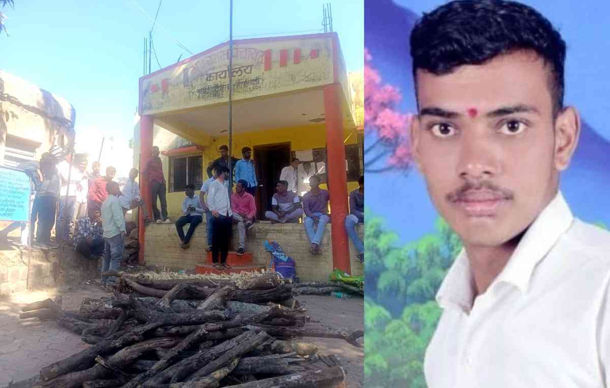 सार्वजनिक स्मशानभूमी नसल्याने पार्थिव ग्रा. पं. समोर आणून रचले सरण, खुलताबादच्या खांडीपिंपळगावमध्ये तणाव