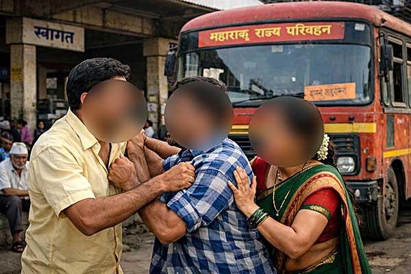 सोबत काम करणाऱ्या महिलेने युवकाची केली शाळा, भेटायला बोलावले अन्‌ पतीच्या हातून खाऊ घातला मार!, सिडको बसस्थानकावरील घटना