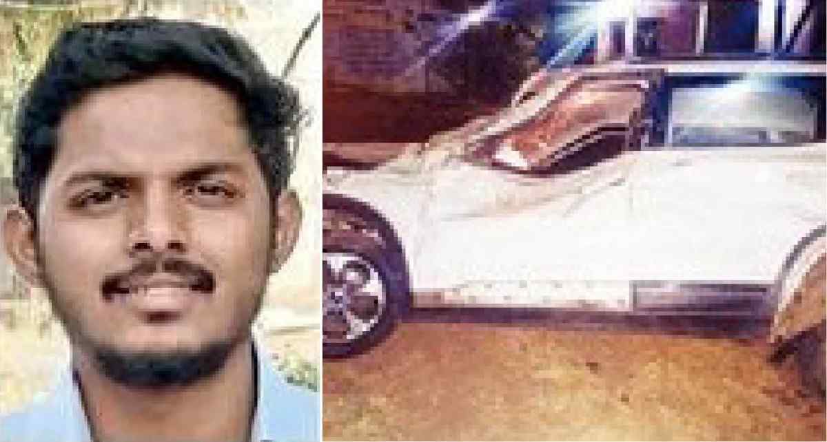 हर्सूलजवळ भीषण अपघात : दुभाजकाला धडकताच कार तिनदा उलटून ३० फूट उंच उडून तरुणांवर कोसळली!; एका तरुणाचा जागीच मृत्‍यू, दुसरा गंभीर