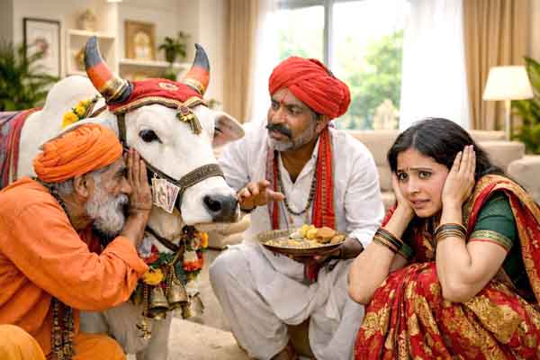 गुबूगुबूऽऽऽ नंदी बैल आला... ब्लॅकमेलिंगचा टोळीने धंदा मांडला, सिडको एन ६ मध्ये सतर्क नागरिकाने केला भंडाफोड!; जे घडलं ते इतकं धक्कादायक, वाचूनच हैराण व्हाल...