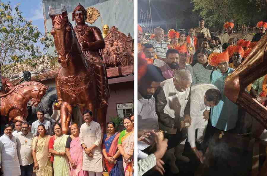 महात्मा बसवेश्वर यांचा भव्य अश्वारूढ पुतळा वाजतगाजत आणला हडकोत!