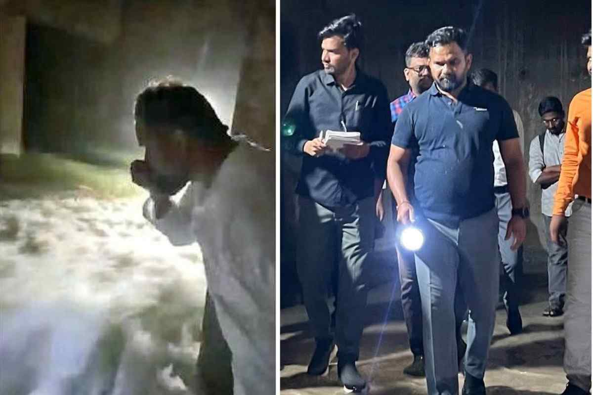 शहर पाणी योजनेत दखलपात्र प्रगती : धरणातून जॅकवेलमध्ये पाणी आणण्यात यश, जी. श्रीकांत यांनी पिले दोन घोट, मानले गोदामाईचे आभार!