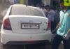 कारला अचानक आग; महाराणा प्रताप चौकात घबराट