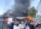 चिकलठाण्याच्या हिनानगरमध्ये गोदामाला भीषण आग, मंडप डेकोरेशनचे लाखो रुपयांचे साहित्य खाक, आकाशात धुराचे लोट