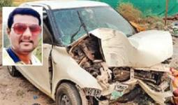 अचानक टायर फुटले; भरधाव कार रस्त्याच्या कडेला उलटल्याने तरुण व्यापाऱ्याने गमावला जीव 
