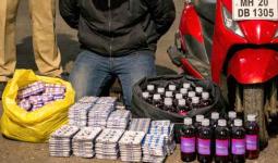 घाटीजवळ मोठी कारवाई : स्कुटीच्या डिक्कीत आढळला नशेच्या गोळ्या, सिरपचा मोठा साठा! ड्रग्जतस्कराच्या मुसक्या आवळल्या, १० लाखांचा मुद्देमाल जप्त