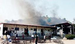 छत्रपती संभाजीनगरजवळील इंग्रजी शाळेला भीषण आग, रविवारच्या सुटीमुळे टळला अनर्थ!