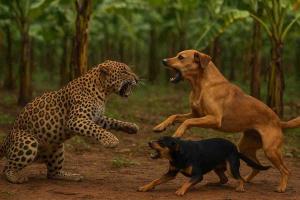 २ साहसी कुत्र्यांची कहानी...शेतात बिबट्या तरुणावर हल्ला करण्याआधी २ पाळीव कुत्र्यांनी त्याला ललकारले... जोरदार झुंज! एका कुत्र्याचा मृत्यू, दुसरा जखमी, असे वाचले तरुणाचे प्राण, सिल्लोड तालुक्याची आहे घटना... 